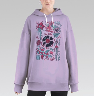 Безумие, Hoodie Long Oversize Fiolet