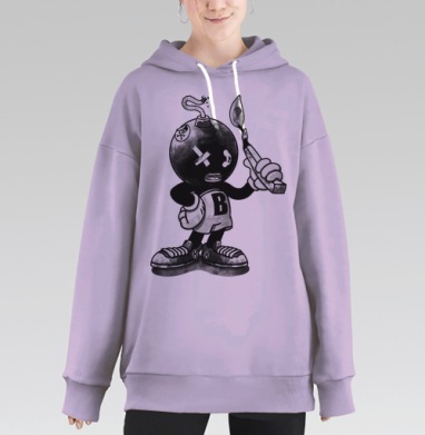 Персонаж-бомба: Искусство взрыва и творчества, Hoodie Long Oversize Fiolet
