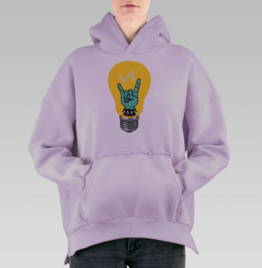 Бунт., Hoodie Oversize Fiolet, утепленная