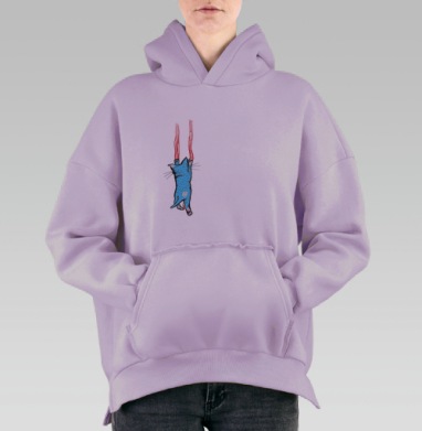Царапка, Hoodie Oversize Fiolet, утепленная