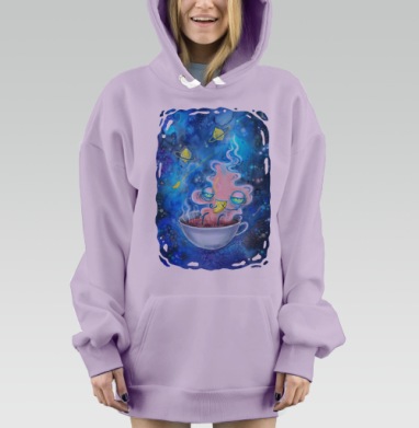 Чайная вселенная, Hoodie Mjhigh Dig Mel, Fiolet, утепленная