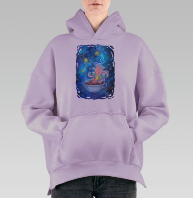 Чайная вселенная, Hoodie Oversize Fiolet, утепленная
