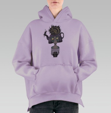 Чайнутая, Hoodie Oversize Fiolet, утепленная