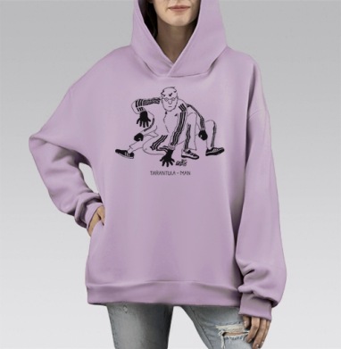 Человек Паук Человек Паук Тарантула Человек, Hoodie Mono Fiolet, оверсайз, утепленная