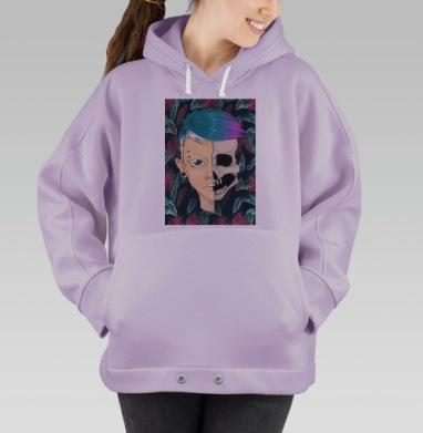 Портрет жизни и смерти в современном стиле, Hoodie Oversize Fiolet