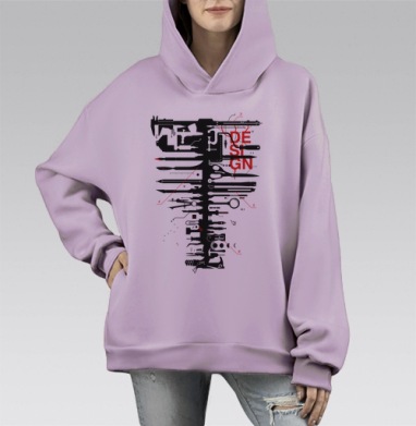 D-Carcass, Hoodie Mono Fiolet, оверсайз, утепленная