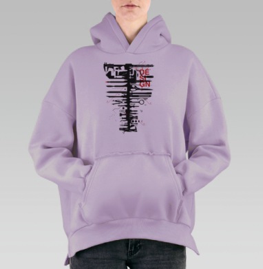 D-Carcass, Hoodie Oversize Fiolet, утепленная