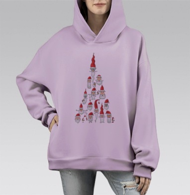 Дедморозоель, Hoodie Mono Fiolet, оверсайз, утепленная