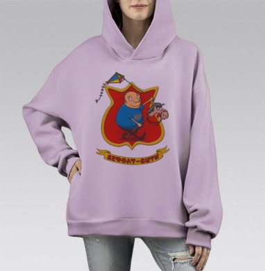 Дефолт-Cити, Hoodie Mono Fiolet, оверсайз, утепленная