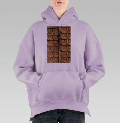 DoorsWoodSingleOld0011_L, Hoodie Oversize Fiolet, утепленная