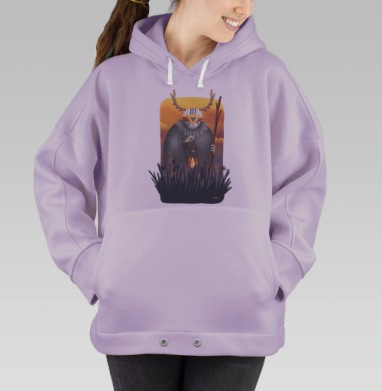 Мистический Шаман с ловцом снов на закате, Hoodie Oversize Fiolet