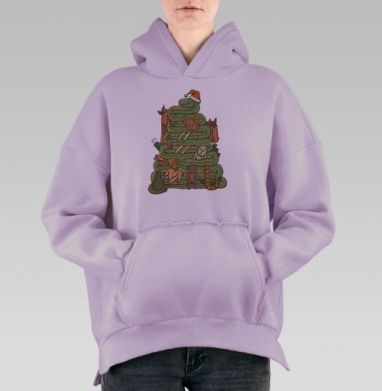 Ёлка, Hoodie Oversize Fiolet, утепленная
