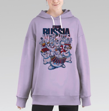 From Russia, Hoodie Long Oversize Fiolet