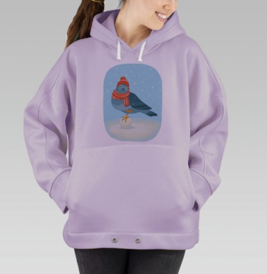 Голубь в шапке, Hoodie Oversize Fiolet