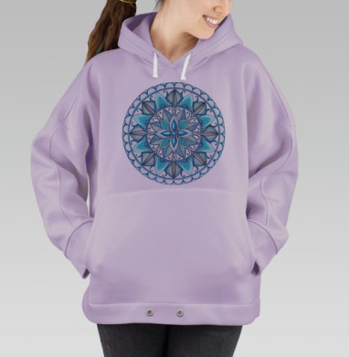 Голубая мандала, Hoodie Oversize Fiolet