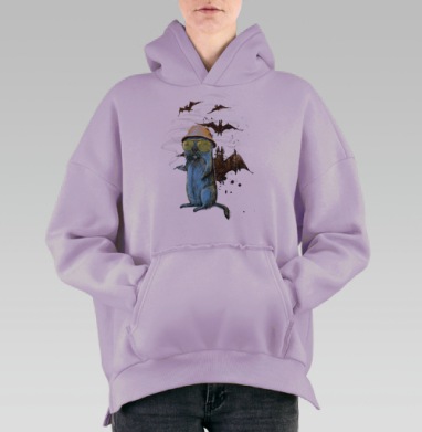 Гонзо сурок, Hoodie Oversize Fiolet, утепленная