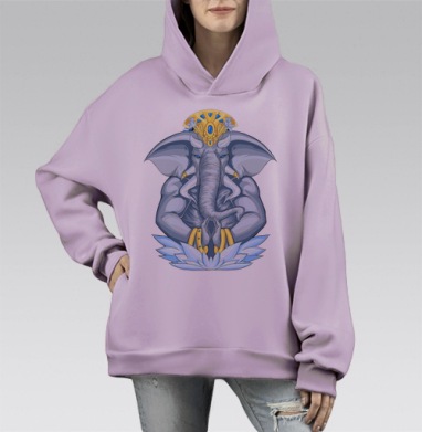 Good Karma, Hoodie Mono Fiolet, оверсайз, утепленная