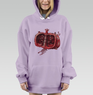 Гранатовый замок: магический внутренний мир, Hoodie Mjhigh Dig Mel, Fiolet, утепленная