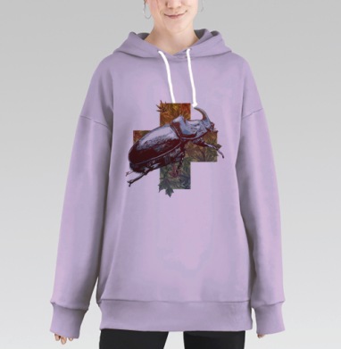 Жук-носорог, Hoodie Long Oversize Fiolet