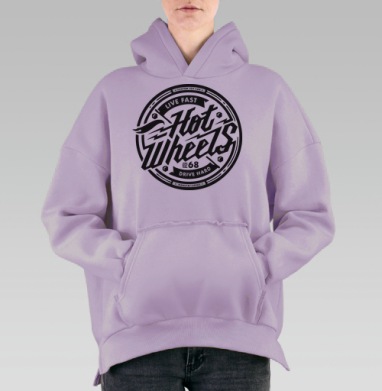 Hot wheels, Hoodie Oversize Fiolet, утепленная
