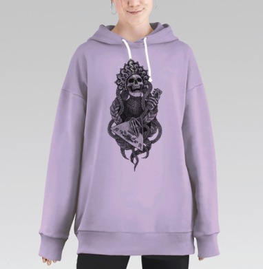 Игра на балалайке, Hoodie Long Oversize Fiolet