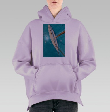 Каникулы на яхте, Hoodie Oversize Fiolet, утепленная
