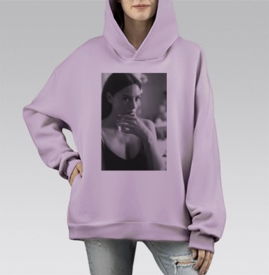 kinopoisk.ru-Monica-Bellucci-21094, Hoodie Mono Fiolet, оверсайз, утепленная