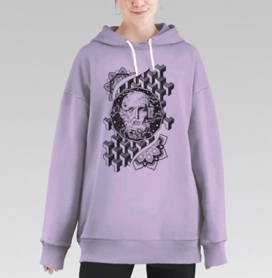 Космический мужик, Hoodie Long Oversize Fiolet