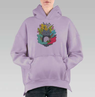 Котей, Hoodie Oversize Fiolet, утепленная