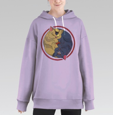 Кото-китч, Hoodie Long Oversize Fiolet