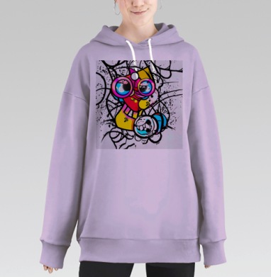 Крейзи Дудл, Hoodie Long Oversize Fiolet