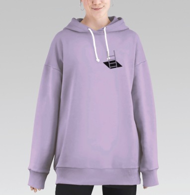 Лестница надежды из темноты вверх, Hoodie Long Oversize Fiolet