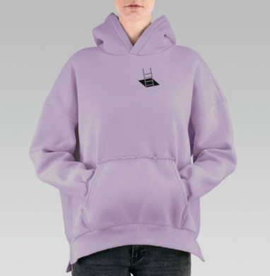 Лестница надежды из темноты вверх, Hoodie Oversize Fiolet, утепленная