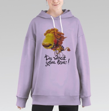 Лев на велосипеде, Hoodie Long Oversize Fiolet