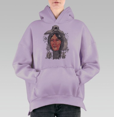 Лоухи хозяйка севера, Hoodie Oversize Fiolet, утепленная