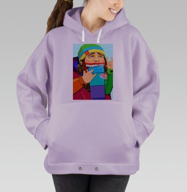 Люблю Сноубординг, Hoodie Oversize Fiolet