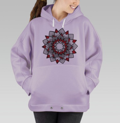 Мандала-лотос, Hoodie Oversize Fiolet