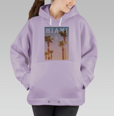 Miami, Hoodie Oversize Fiolet