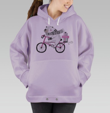 Мишка на велике, Hoodie Oversize Fiolet