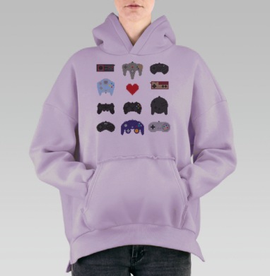 МОЕ ДЕТСТВО, Hoodie Oversize Fiolet, утепленная