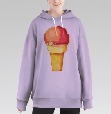 Мороженка, Hoodie Long Oversize Fiolet