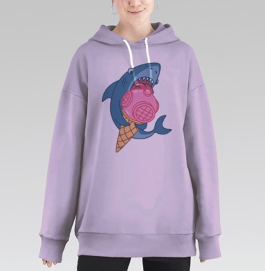 Морской десерт, Hoodie Long Oversize Fiolet