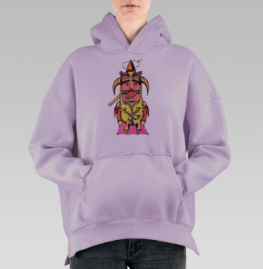 Нано бык, Hoodie Oversize Fiolet, утепленная