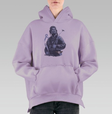 Настоящий АС, Hoodie Oversize Fiolet, утепленная
