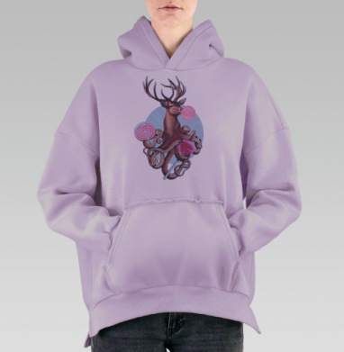 Октолень, Hoodie Oversize Fiolet, утепленная