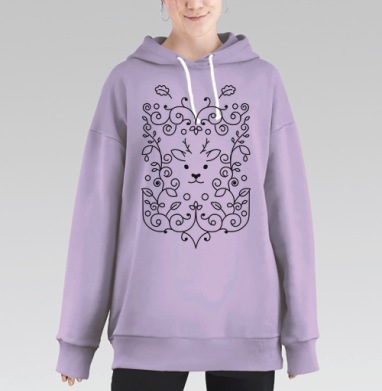Оленевый сад, Hoodie Long Oversize Fiolet