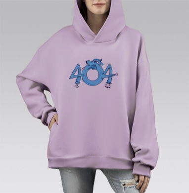 Ошибка, Hoodie Mono Fiolet, оверсайз, утепленная