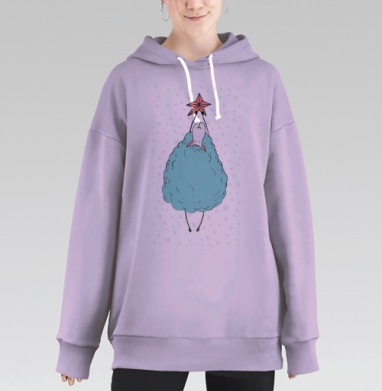 Овечка со звездой, Hoodie Long Oversize Fiolet