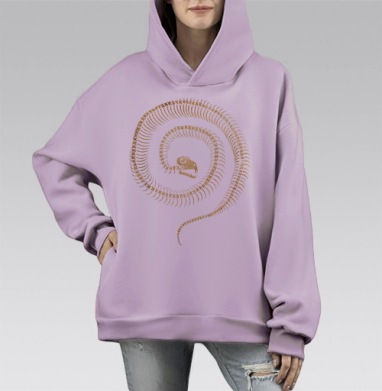 Подколодне, Hoodie Mono Fiolet, оверсайз, утепленная