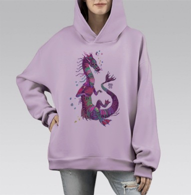 ПОКЕМОН, Hoodie Mono Fiolet, оверсайз, утепленная